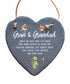Gran & Grandad Slate Heart